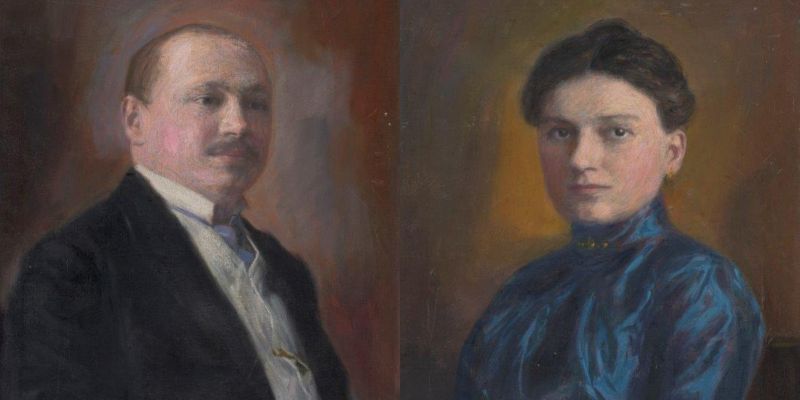 Odstiranja: Fran Klemenčič, Portret dr. Franca Derganca in Portret Hede Derganc; 